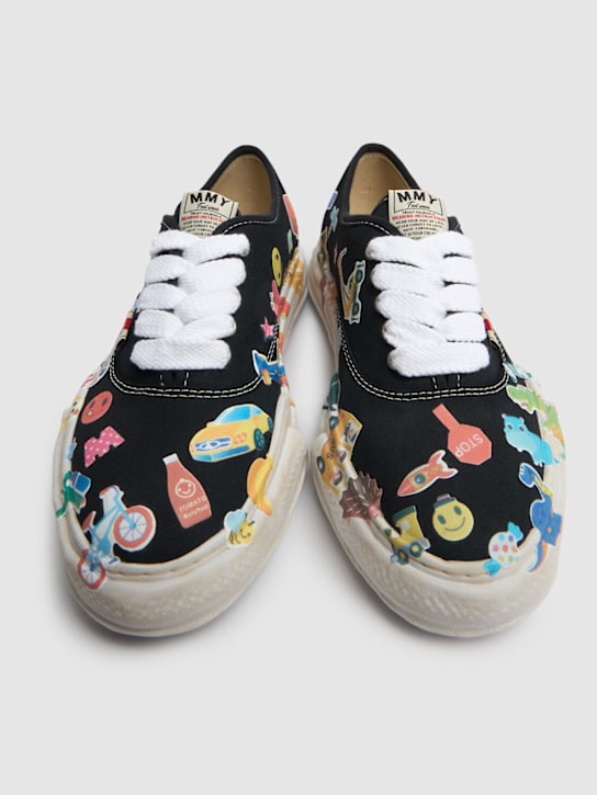 Mihara Yasuhiro: BAKER stickers low sneakers - Black - men_2 | Luisa Via Roma