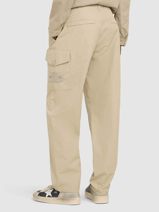 Stone Island: Regular fit ghost pants - Beige - men_2 | Luisa Via Roma