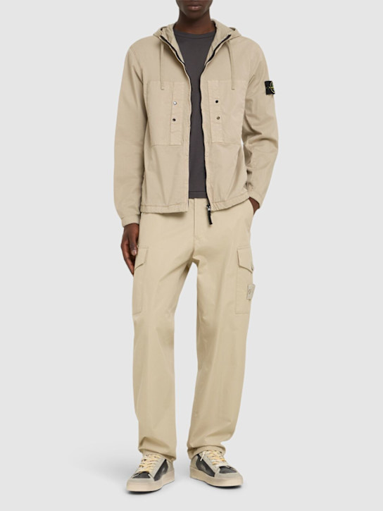 Stone Island: Pantalón regular fit - Beige - men_1 | Luisa Via Roma