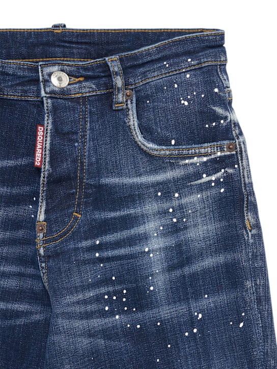 Dsquared2: Stretch cotton denim jeans - Blue - kids-boys_1 | Luisa Via Roma