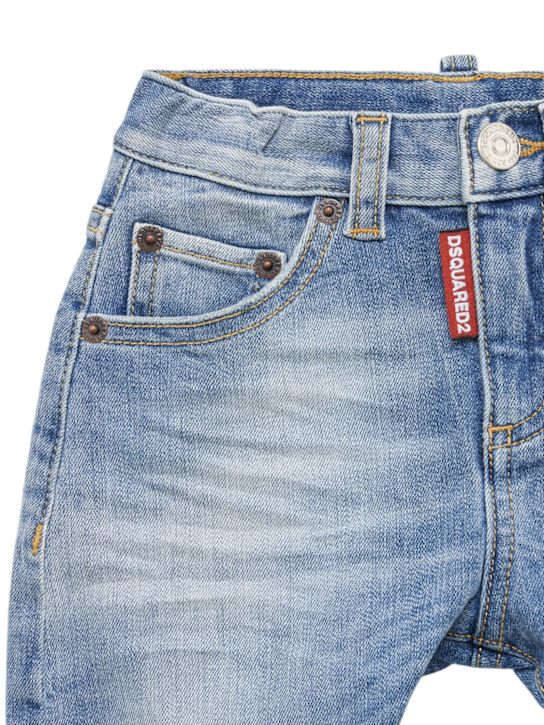 Dsquared2: Stretch cotton denim jeans - kids-boys_1 | Luisa Via Roma