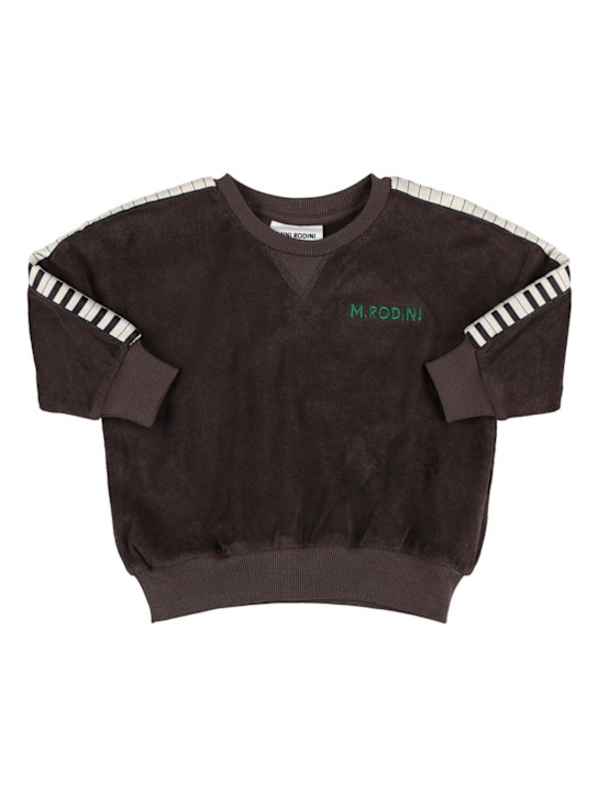 Mini Rodini: Embroidered cotton terry sweatshirt - kids-boys_0 | Luisa Via Roma