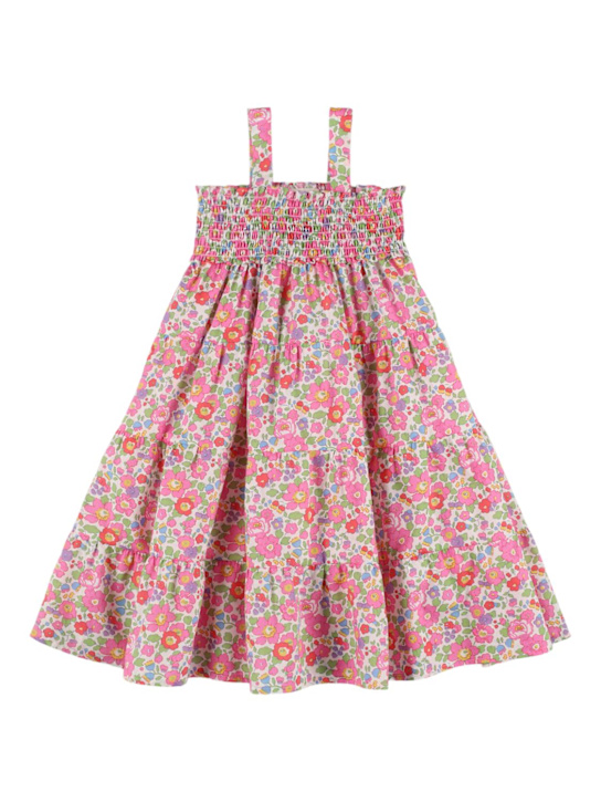 Mc2 Saint Barth: Vestido de algodón jersey con estampado - Fucsia - kids-girls_0 | Luisa Via Roma