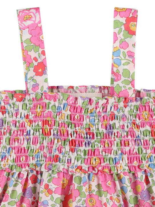 Mc2 Saint Barth: Vestido de algodón jersey con estampado - Fucsia - kids-girls_1 | Luisa Via Roma