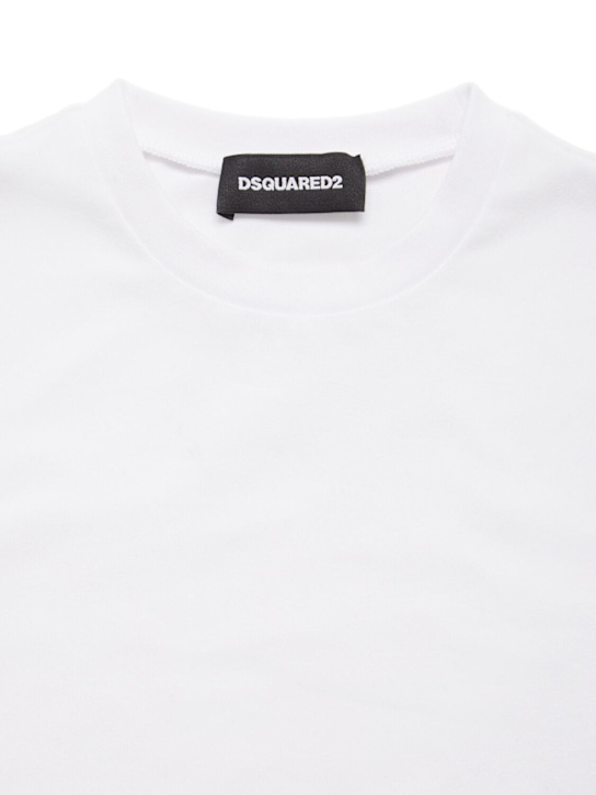 Dsquared2: Cotton sweatshirt & sweatpants - Black/White - kids-boys_1 | Luisa Via Roma