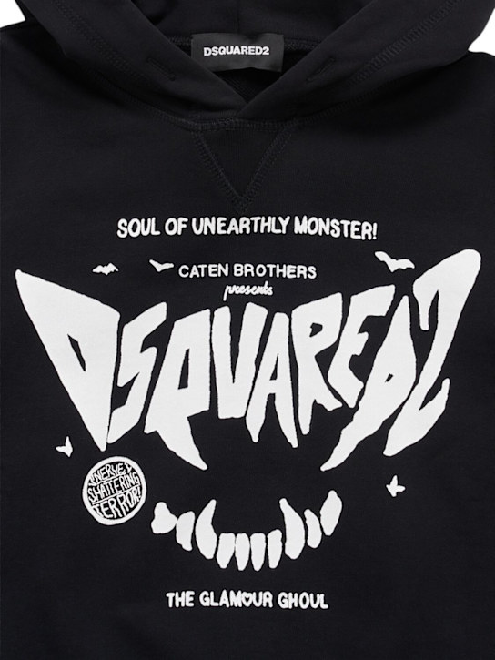 Dsquared2: Hooded cotton sweatshirt - kids-boys_1 | Luisa Via Roma