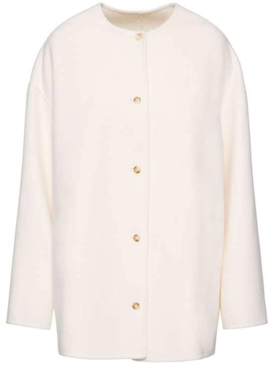 Loulou De Saison: Dunne single breast short coat - Ivory - women_0 | Luisa Via Roma
