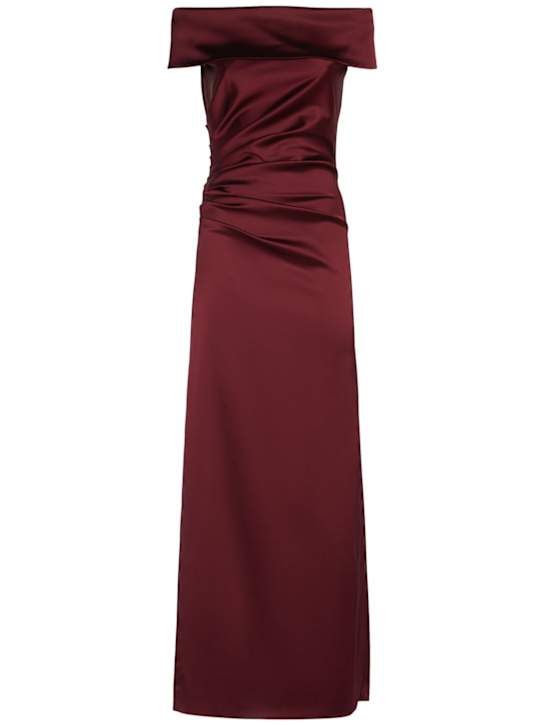 Max Mara: Opaco off-the-shoulder nylon blend dress - women_0 | Luisa Via Roma