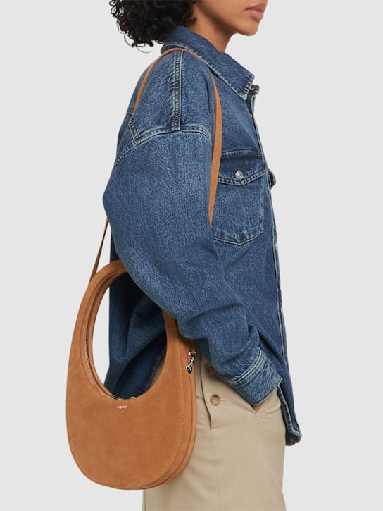 Coperni: Swipe suede crossbody bag - women_1 | Luisa Via Roma