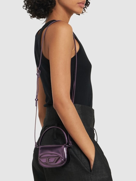 Diesel: XS 1DR metallic leather top handle bag - women_1 | Luisa Via Roma