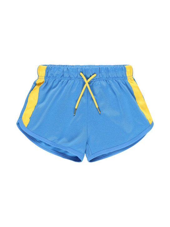 Mini Rodini: Poly sweat shorts - Light Blue - kids-boys_0 | Luisa Via Roma