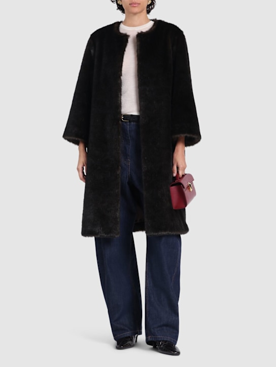 Loulou De Saison: Moore round neck coat - women_1 | Luisa Via Roma