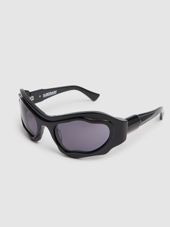 Kuboraum Berlin: E22 cat eye acetate sunglasses - Black/Grey - men_1 | Luisa Via Roma