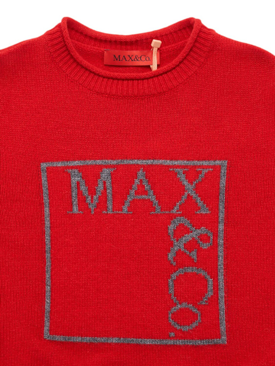 MAX&Co.: Wool blend knit sweater - レッド - kids-girls_1 | Luisa Via Roma