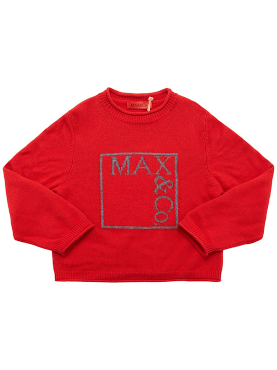 MAX&Co.: Wool blend knit sweater - レッド - kids-girls_0 | Luisa Via Roma