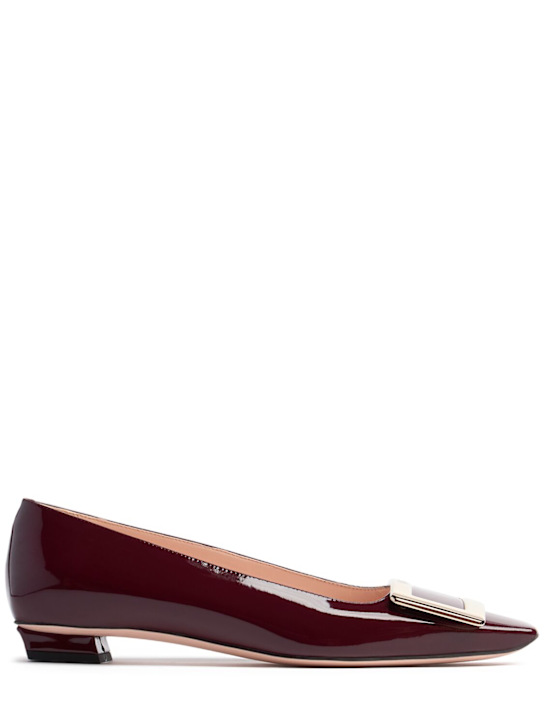 Roger Vivier: 25mm Belle Vivier leather ballerinas - women_0 | Luisa Via Roma