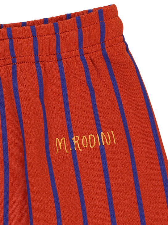 Mini Rodini: Striped cotton sweatpants - Kırmızı - kids-girls_1 | Luisa Via Roma