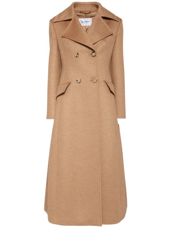Max Mara: Lepanto wool double breasted coat - women_0 | Luisa Via Roma