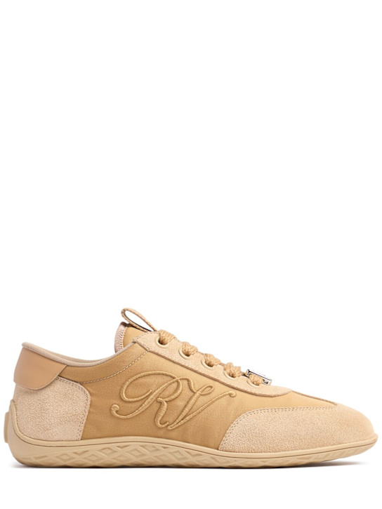 Roger Vivier: Viv Low Rv suede lace-up sneakers - women_0 | Luisa Via Roma