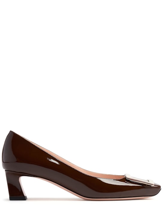 Roger Vivier: 45mm Trompette patent leather pumps - women_0 | Luisa Via Roma