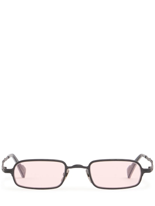 Kuboraum Berlin: Z18 squared metal sunglasses - Black/Pink - men_0 | Luisa Via Roma