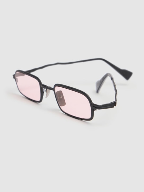 Kuboraum Berlin: Z18 squared metal sunglasses - Black/Pink - men_1 | Luisa Via Roma