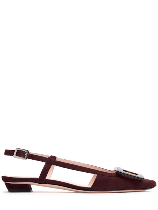 Roger Vivier: 25mm Belle Vivier slingback pumps - Kraft Chiaro - women_0 | Luisa Via Roma