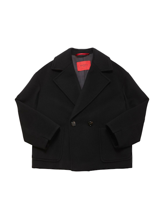 MAX&Co.: Belted wool jacket - ブラック - kids-girls_0 | Luisa Via Roma