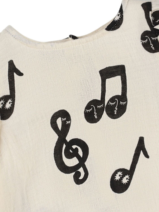 Mini Rodini: モスリンコットントップ - ホワイト - kids-girls_1 | Luisa Via Roma