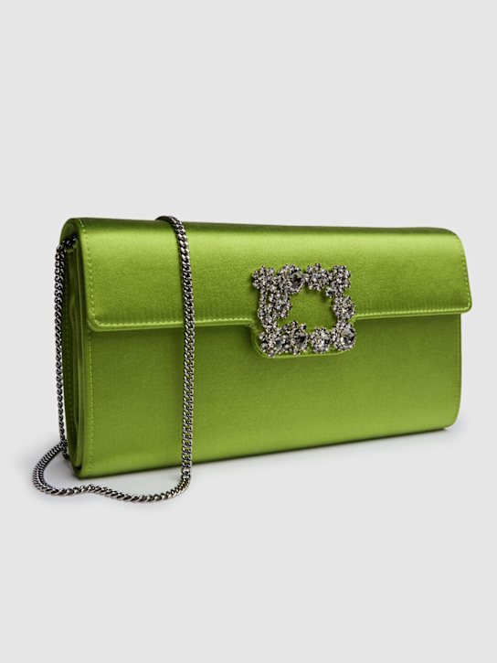 Roger Vivier: Flower buckle envelope clutch - women_1 | Luisa Via Roma