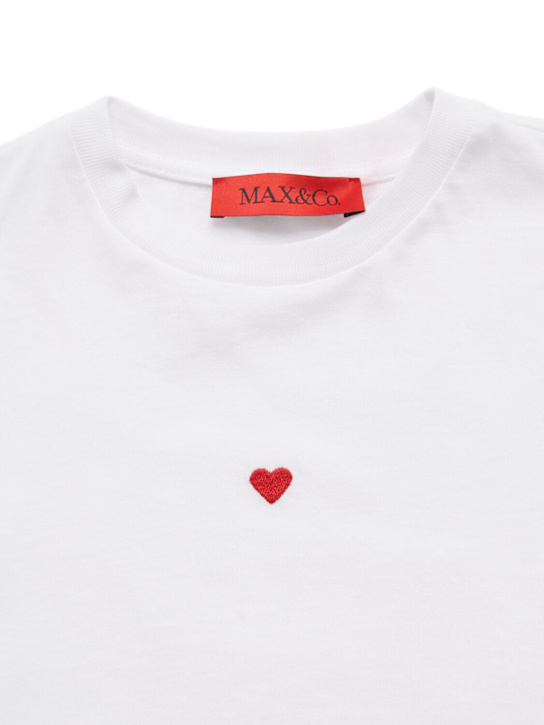 MAX&Co.: T-shirt in jersey di cotone - Bianco - kids-girls_1 | Luisa Via Roma