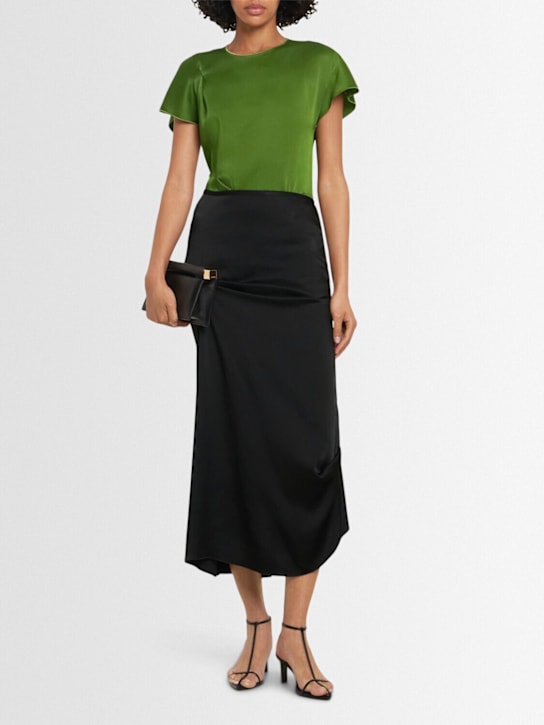 Draped satin top - Thumbnail 2