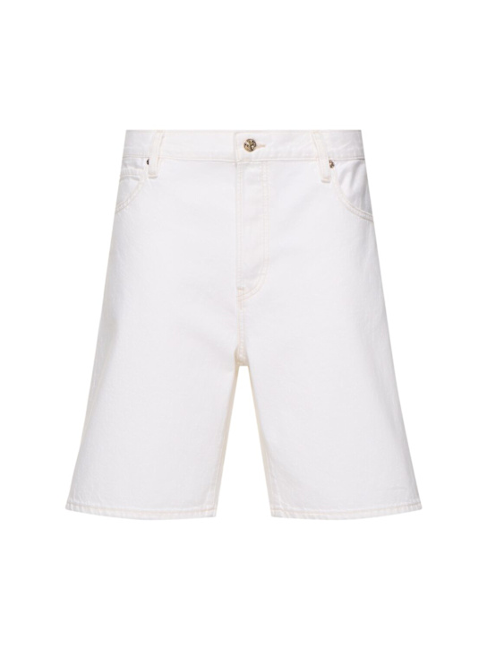 Frame: The leisure mid rise denim shorts - White - women_0 | Luisa Via Roma