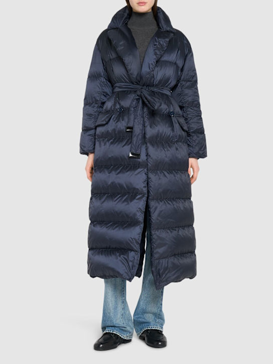 Max Mara: Seima tech down long coat - women_1 | Luisa Via Roma