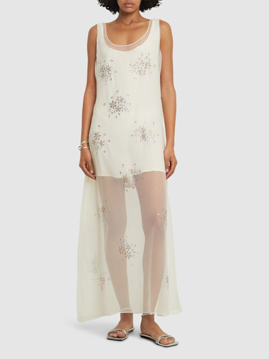 Chiffon mousseline long dress - Thumbnail 2