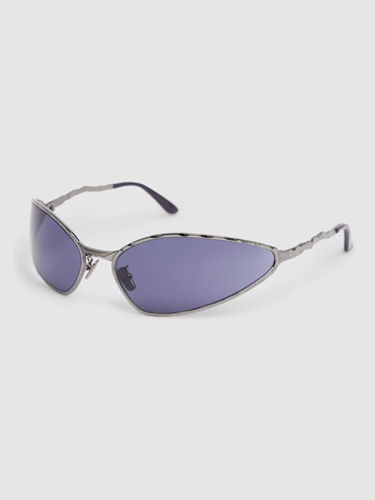 Kuboraum Berlin: H34 cat eye metal sunglasses - Black/Blue - men_1 | Luisa Via Roma