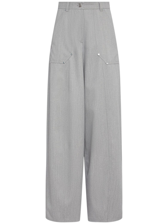 Max Mara: Abetaia virgin wool wide pants - women_0 | Luisa Via Roma