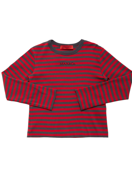 MAX&Co.: T-shirt in jersey di cotone - Multicolore - kids-girls_0 | Luisa Via Roma