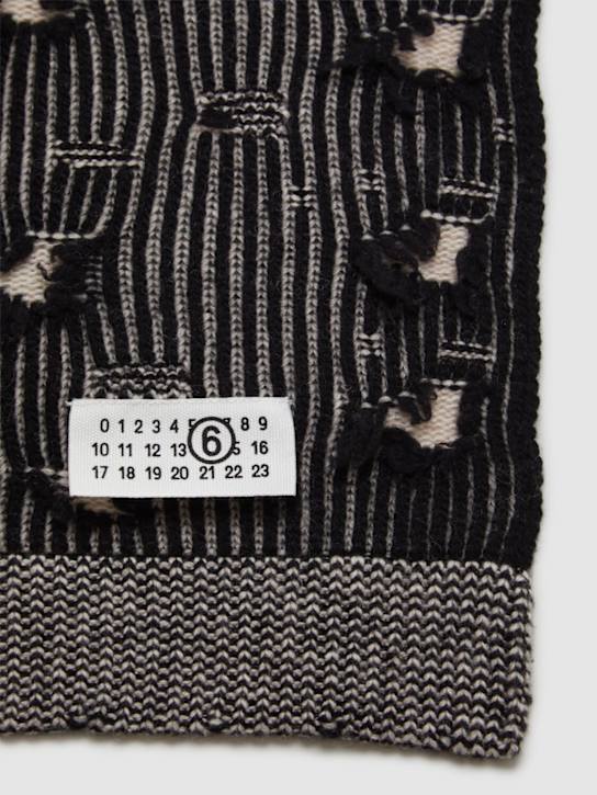 MM6 Maison Margiela: Wool knit scarf - kids-boys_1 | Luisa Via Roma