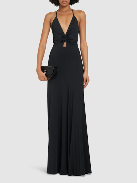 V-neck ruched cami long dress - Thumbnail 2