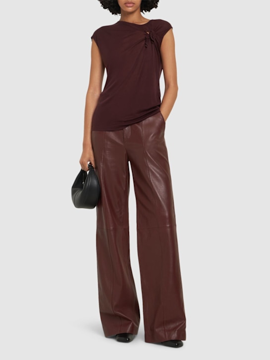 Asymmetric draped tank w/ knot - Thumbnail 2