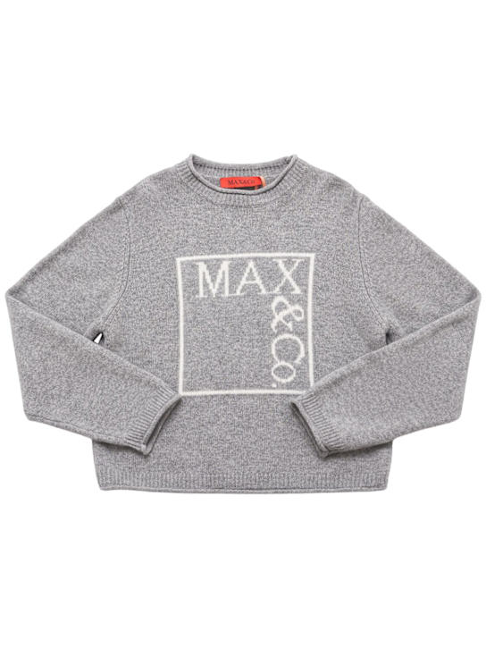 MAX&Co.: Maglia in misto di lana - Grigio - kids-girls_0 | Luisa Via Roma