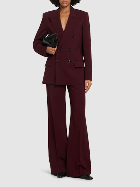 Victoria Beckham: オーバーサイズ ビスコースブレンド メンズライクジャケット - women_1 | Luisa Via Roma