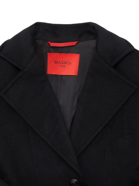 MAX&Co.: Belted wool coat - ブラック - kids-girls_1 | Luisa Via Roma