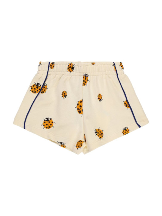 Mini Rodini: コットンテリーショートパンツ - オフホワイト - kids-girls_0 | Luisa Via Roma