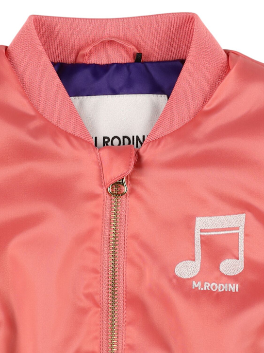 Mini Rodini: プリントサテン ボンバージャケット - ピンク - kids-girls_1 | Luisa Via Roma