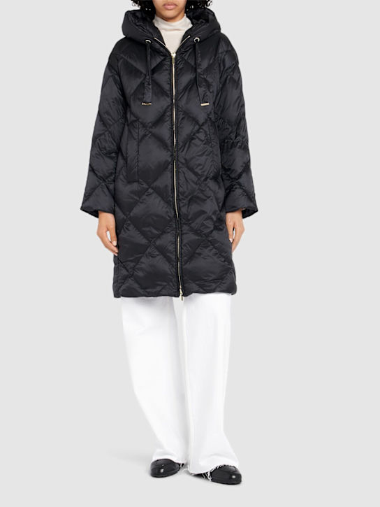 Max Mara: Trefe nylon down coat - women_1 | Luisa Via Roma