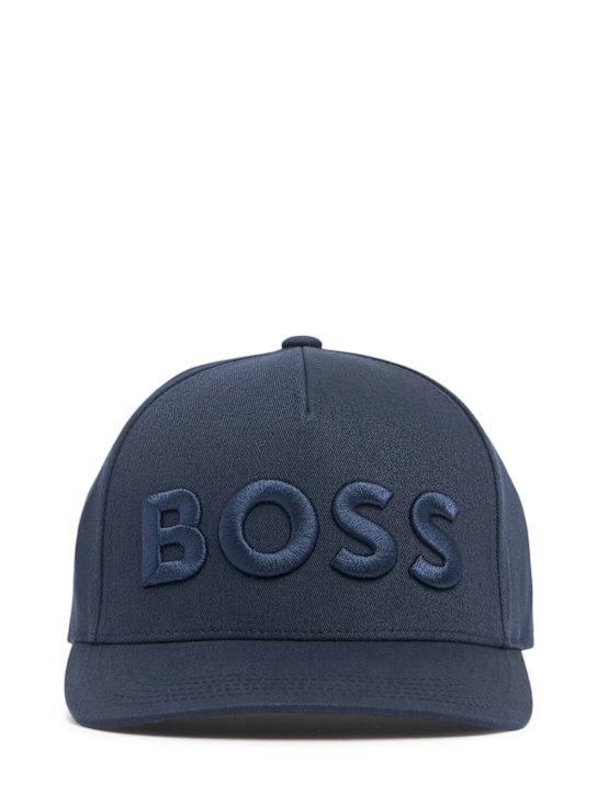 Boss: Sevile cotton hat - Dark Blue - men_0 | Luisa Via Roma