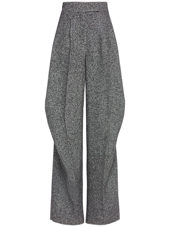 Max Mara: Simone virgin wool blend wide pants - women_0 | Luisa Via Roma