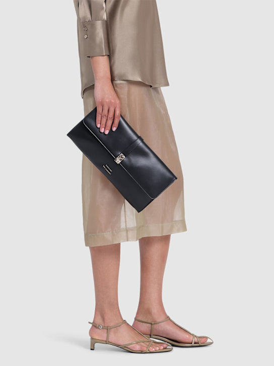 Loulou De Saison: Elmer leather clutch - women_1 | Luisa Via Roma